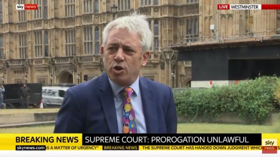 'House of Commons will resume at 11.30am tomorrow' says Commons speaker John Bercow