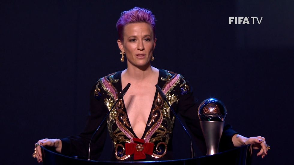 Megan Rapinoe makes inspirational speech at Fifa Best Football Awards 2019