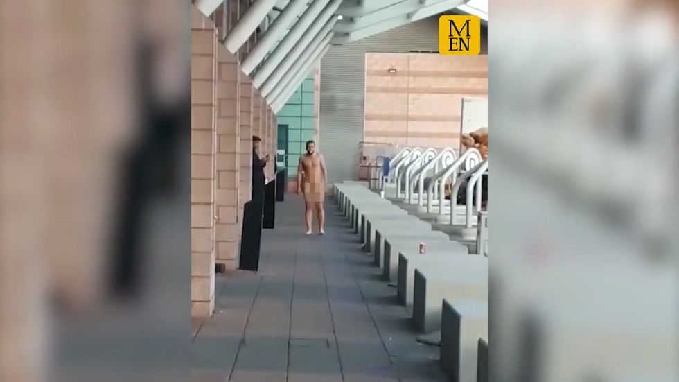 Naked man seen running around Manchester Airport