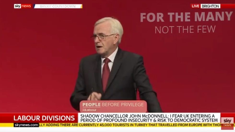 John McDonnell promises to reduce working week to 32-hours within a decade under Labour government