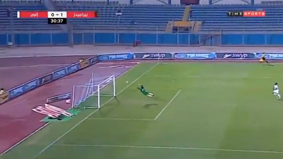 Goalkeeper goes viral after pulling off impossible save