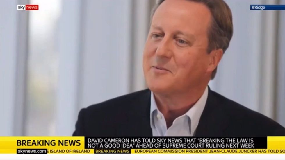 David Cameron warns Boris Johnson against breaking the law ahead of crucial Supreme Court ruling