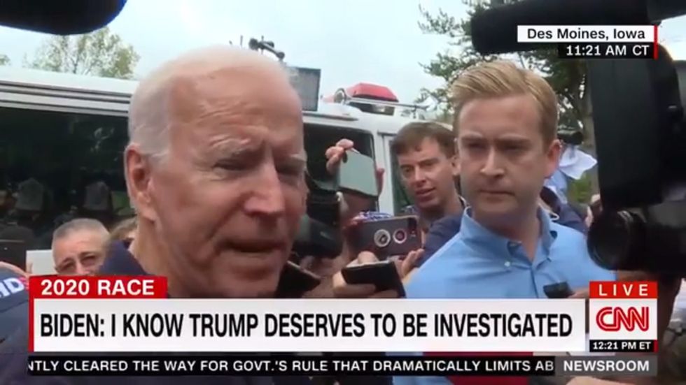 Joe Biden says Trump 'deserves to be investigated' over Ukraine scandal: 'He knows I'll beat him like a drum'