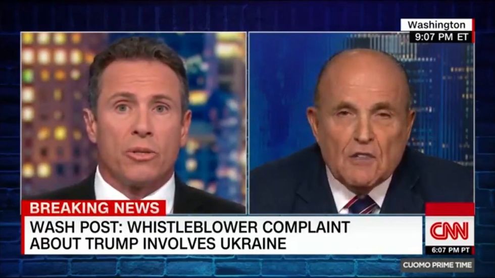 Rudy Giuliani contradicts himself when asked about request for Ukraine to investigate Joe Biden