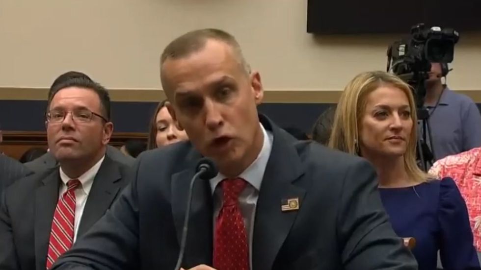 Corey Lewandowski jokes he is 'the good looking man, actually' during hearing question