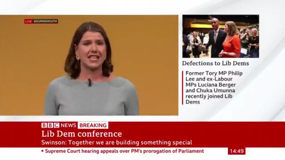 Jo Swinson: 'Today I am standing here as your candidate for prime minister'