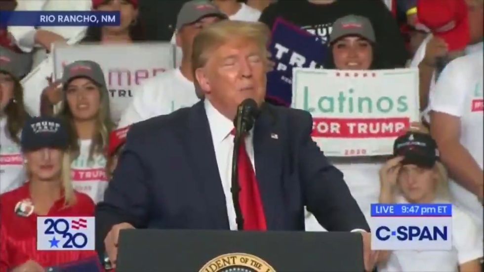 Donald Trump falsely tells supporters in New Mexico 'Hispanics want a border wall'