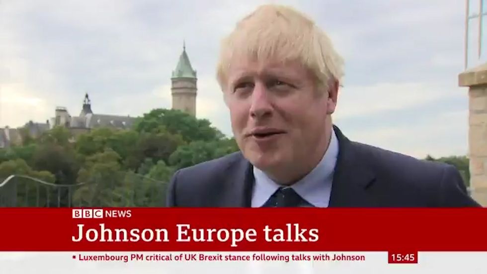 Boris Johnson explains why he did not take part in a press conference alongside Luxembourg PM Xavier Bettel
