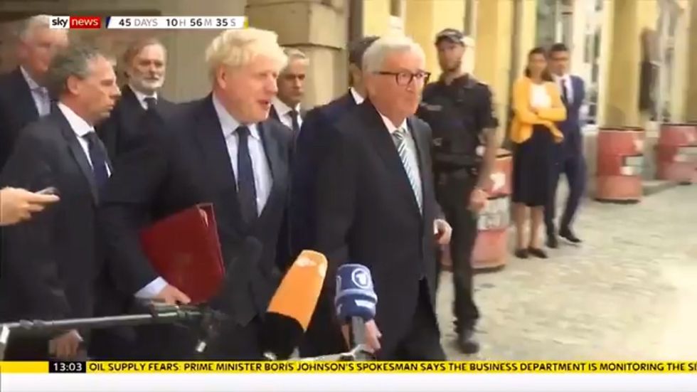 Boris Johnson and EU Commission President Jean-Claude Junker greeted with boos in Luxemburg