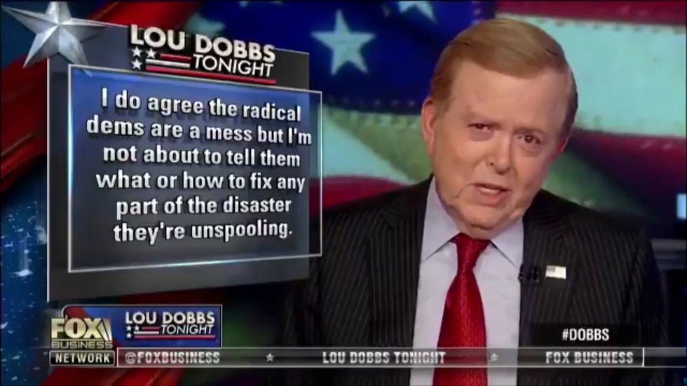 Fox Business host Lou Dobbs thanks Trump for making a 'great weekend possible for us all'