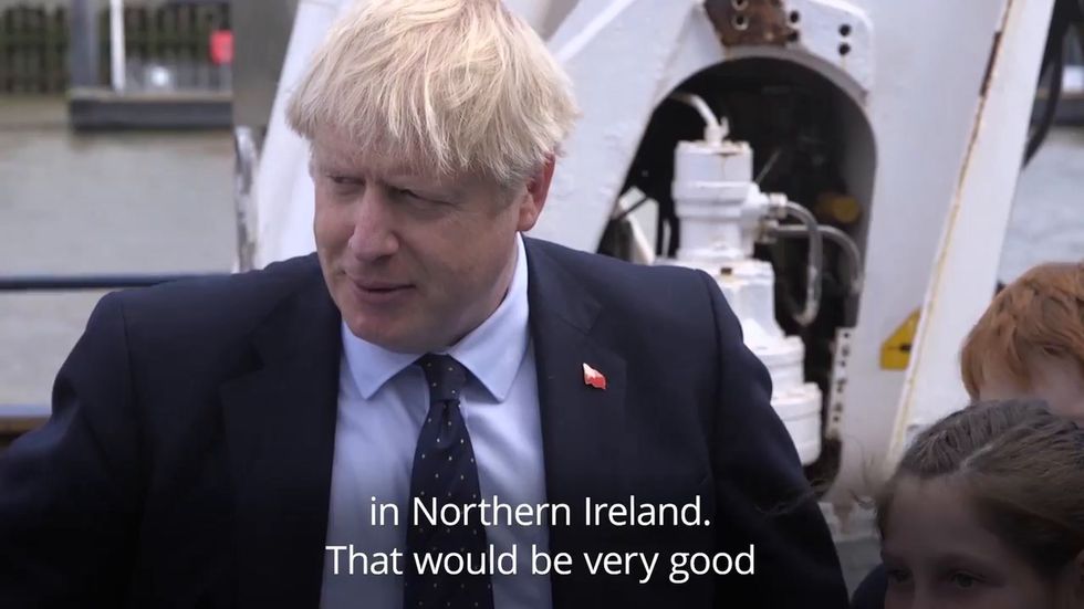 Boris Johnson says bridge between Northern Ireland and Scotland would be 'very good'