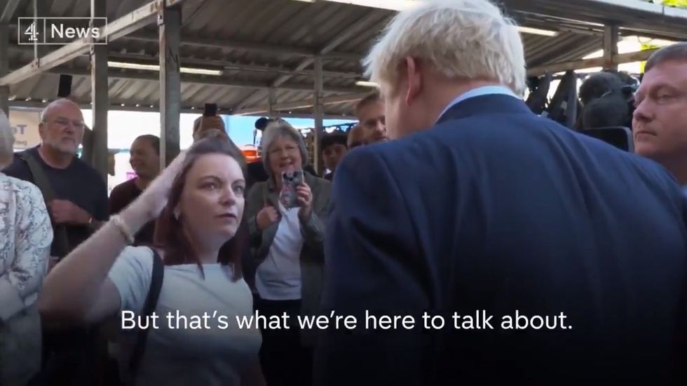 Doncaster woman tells Boris Johnson 'you've got a cheek to come here'