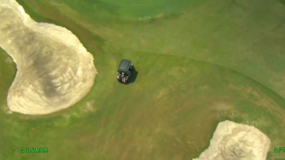 Florida man tries to outrun police helicopter in stolen golf cart
