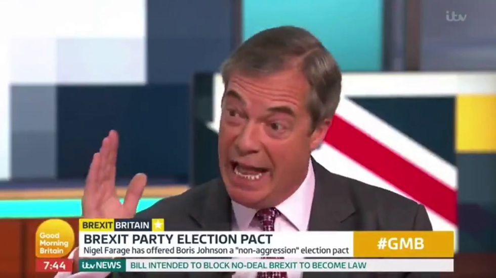 Nigel Farage tells Good Morning Britain that the British people want Brexit to be over