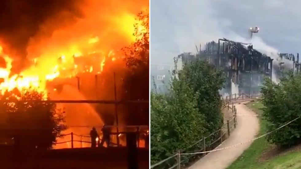 Worcester Park fire: Major blaze at block of flats in south-west London