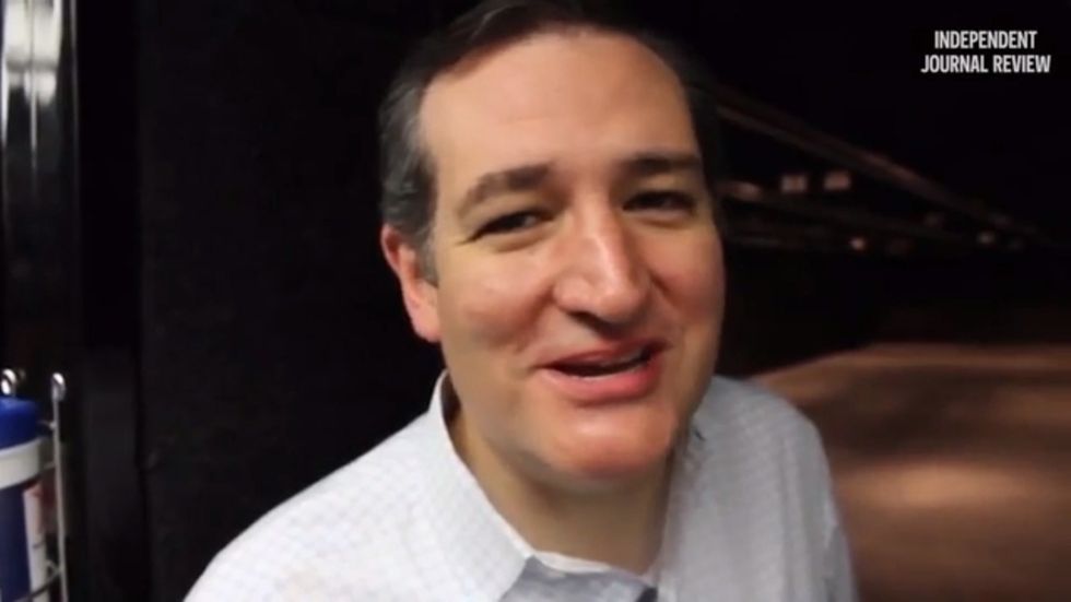 Ted Cruz cooks bacon using an AR-15 rifle