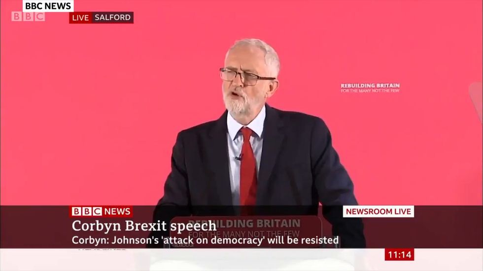 Jeremy Corbyn calls Boris Johnson government 'phoney populist cabal'