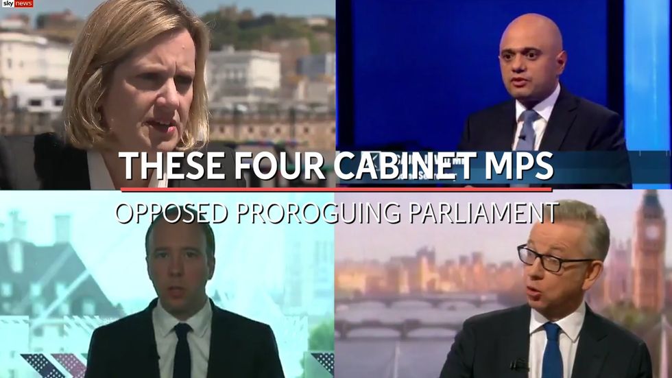 These four cabinet MPs opposed proroguing parliament