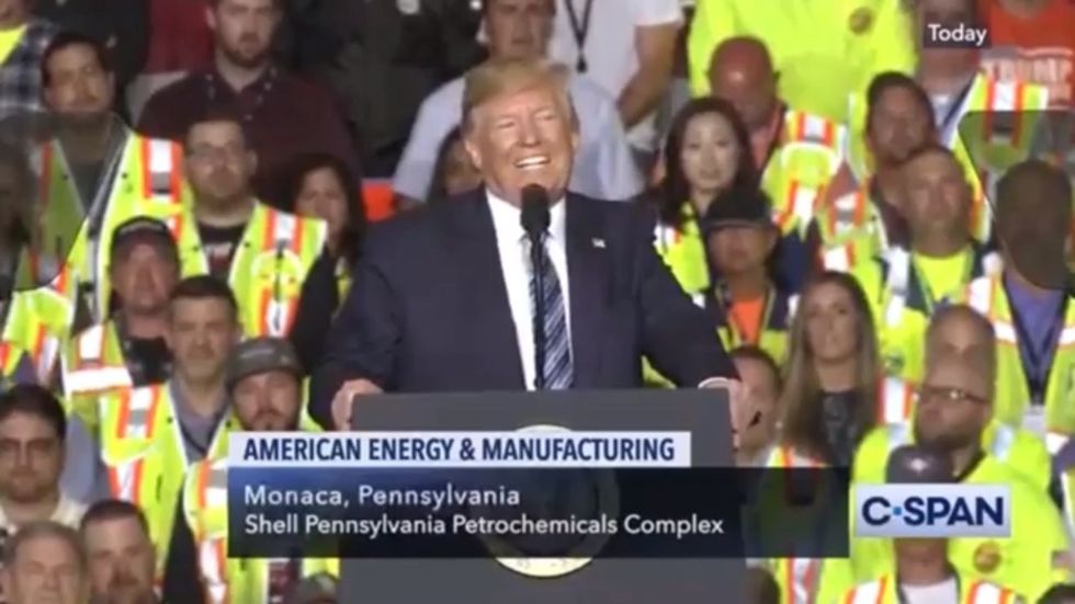 Donald Trump spreads bogus wind energy claim in front of energy workers