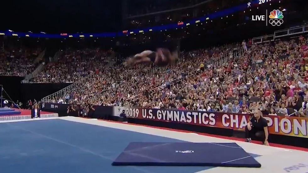 Simone Biles in slow motion