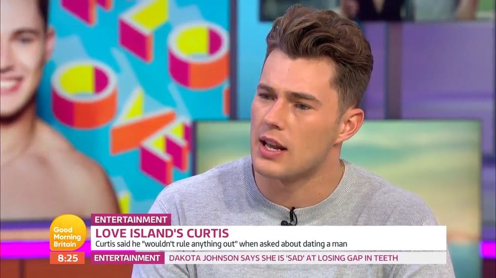 Curtis Pritchard says he doesn't want to 'label' himself after being asked if he is bisexual