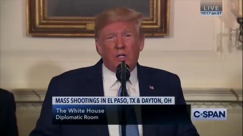 Trump names wrong town when paying tribute to Dayton shooting victims