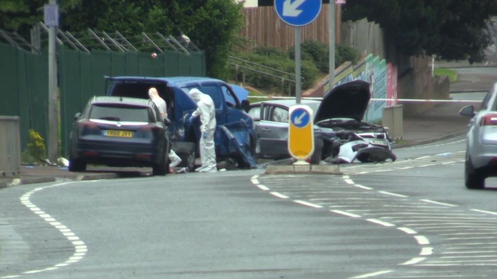 Mourners injured as car hits pedestrians outside Belfast City CemeteryMourners injured as car hits pedestrians outside Belfast City Cemetery