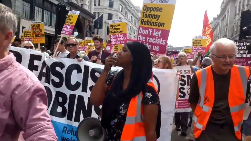 Free Tommy protest countered by anti-racist demonstration in London's West End