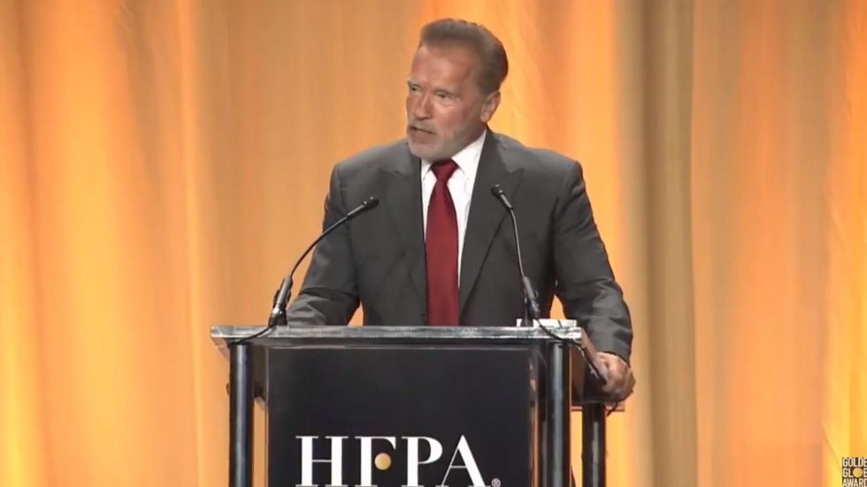 Schwarzenegger attacks Trump at banquet over 'go back' comments