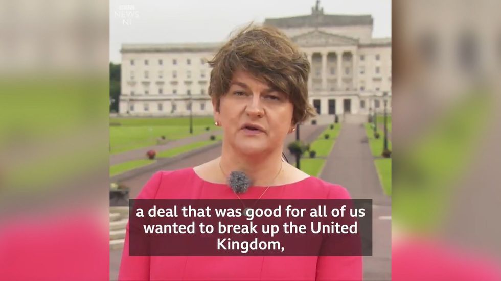 Arlene Foster accuses the EU of trying to break up the UK