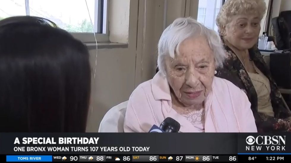 New York woman turns 107-years-old and reveals the secrets to a long life is never 'getting married'