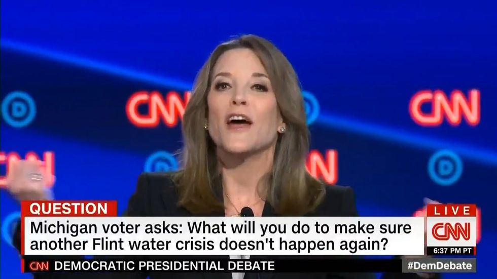 Marianne Williamson warns of Donald Trump's 'dark psychic force' in presidential debate