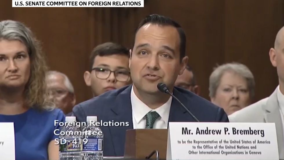 Andrew Bremberg, Donald Trump’s pick for UN representative, is grilled on his abortion views