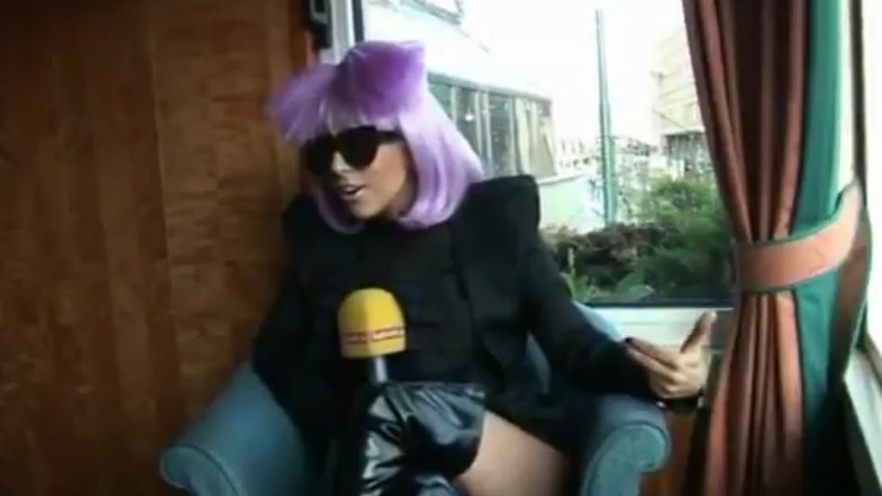 2009: Lady Gaga shuts down interviewer who asks her if her provocative lyrics would overshadow her talent
