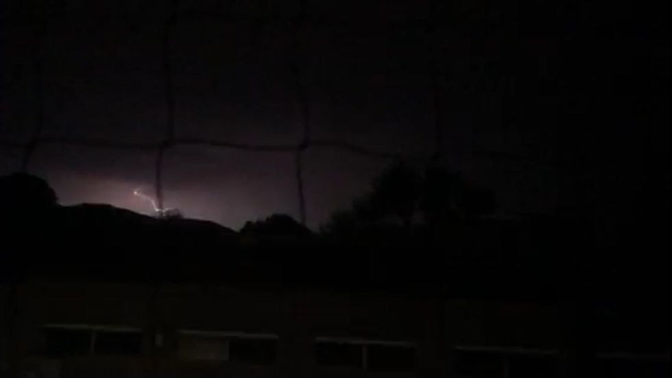 Lightning lights up north-west London during summer heatwave 