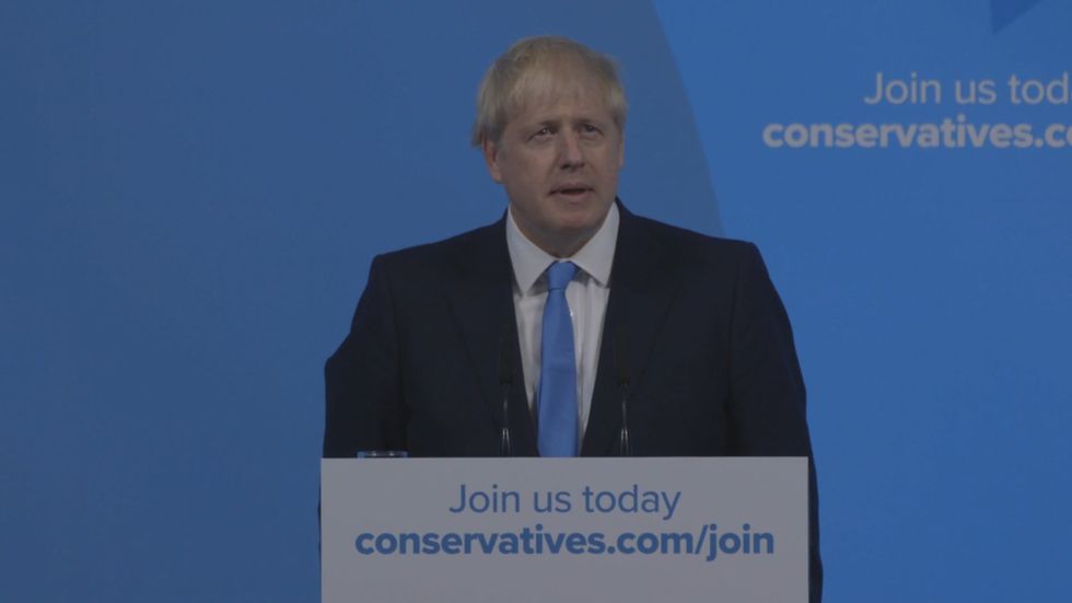 Boris Johnson begins by thanking Jeremy Hunt and Theresa May as he is  announced as new Conservative Party leader