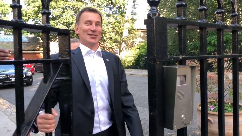 'I'm feeling very positive' Jeremy Hunt leaves Lancaster House as new Tory leader set to be announced