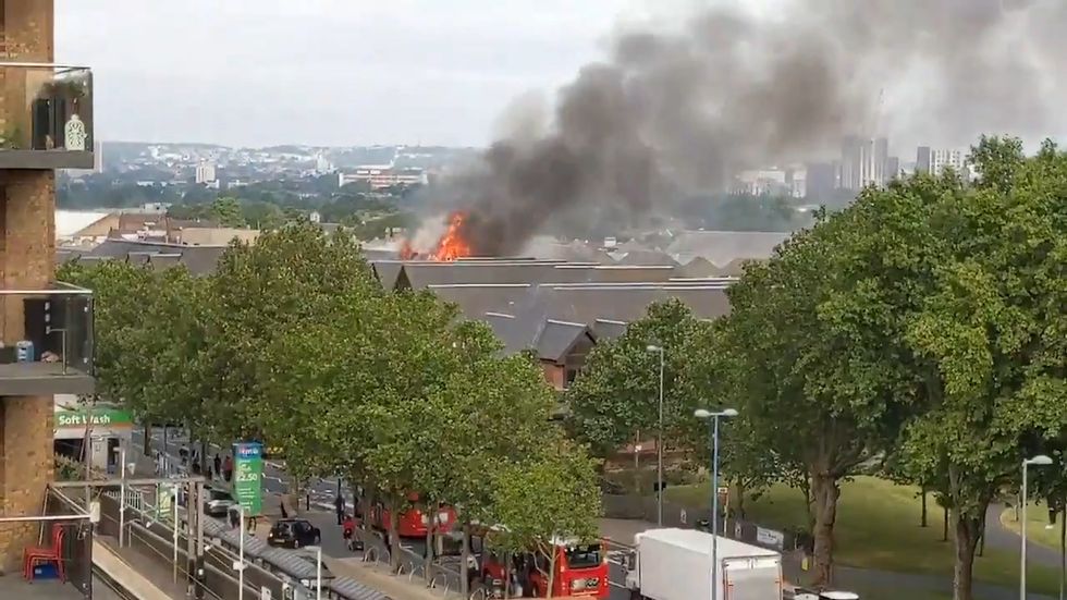 Fire at shopping centre in Walthamstow