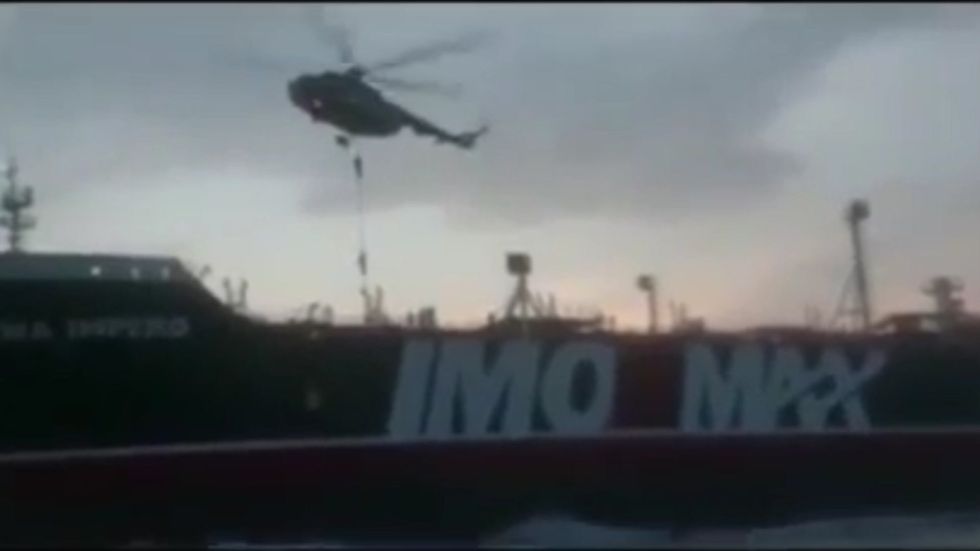 Moment Iranian forces storm British oil tanker in Gulf