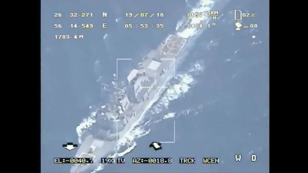 Iran releases drone footage of US warships to 'disprove' Trump claims the craft was downed