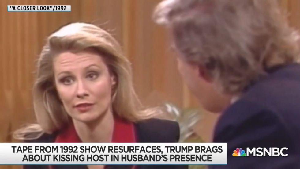 1992 interview shows Trump admitting he kissed married TV anchor