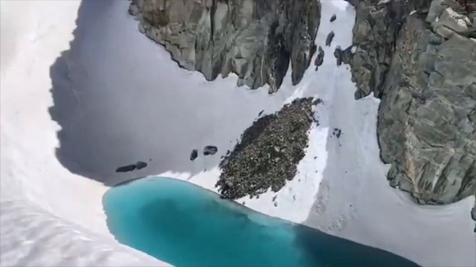Lake discovered 11,000ft high in the Alps