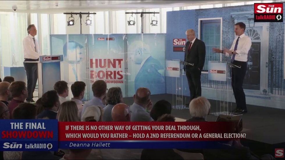 Boris Johnson and Jeremy Hunt clash over Brexit deadline in final leadership debate