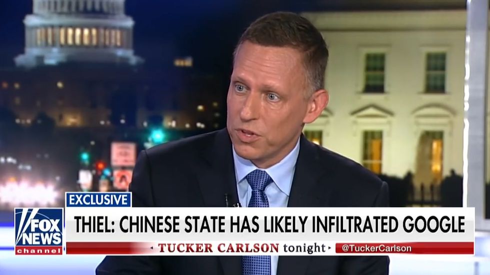 Peter Thiel suggests Google has been infilrated by Chinese engineers