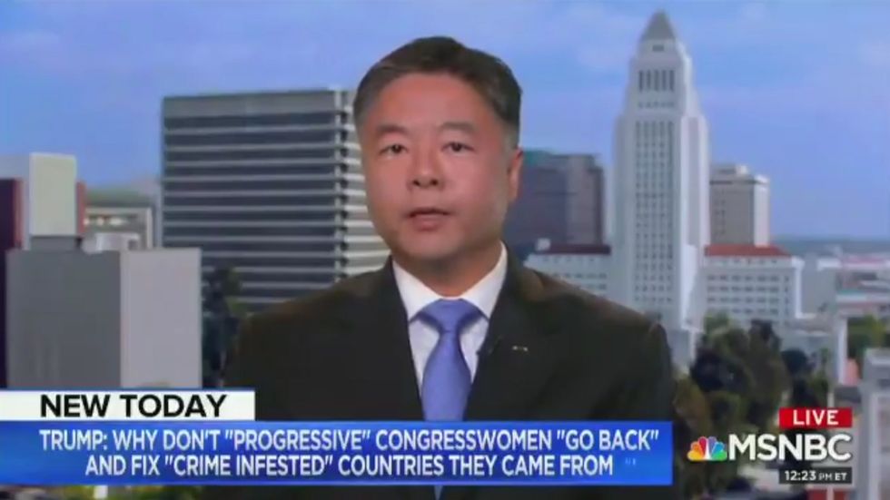 Immigrant and veteran congressman Ted Lieu calls Donald Trump 'racist ass' live on air