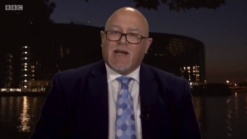 Emily Maitlis asks Brexit Party MEP why he is taking a salary from a parliment that he doesn't believe in