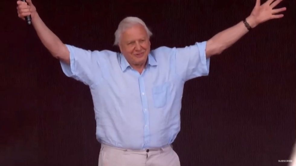 David Attenborough unveils new series Seven Worlds, One Planet at Glastonbury