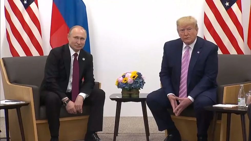 Trump jokes to Putin during G20 meeting in Japan: 'don't meddle in US election'