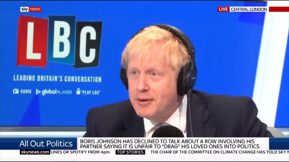 Boris Johnson refuses to deny photo of him with Carrie Symonds is six weeks old