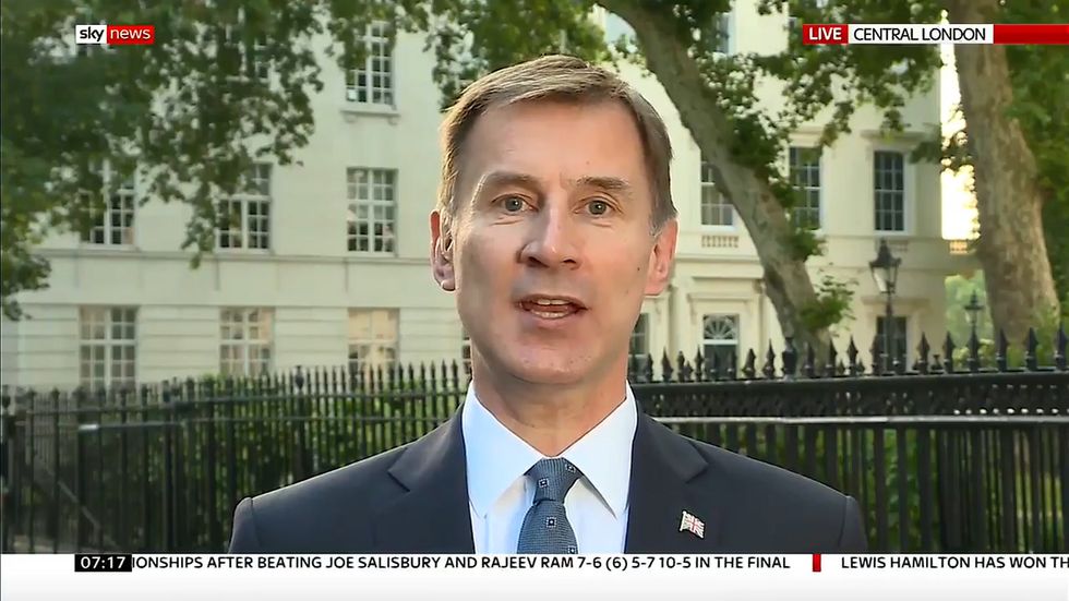 Boris Johnson refusing to appear on Sky News debate is 'cowardice', says Jeremy Hunt
